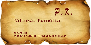 Pálinkás Kornélia névjegykártya